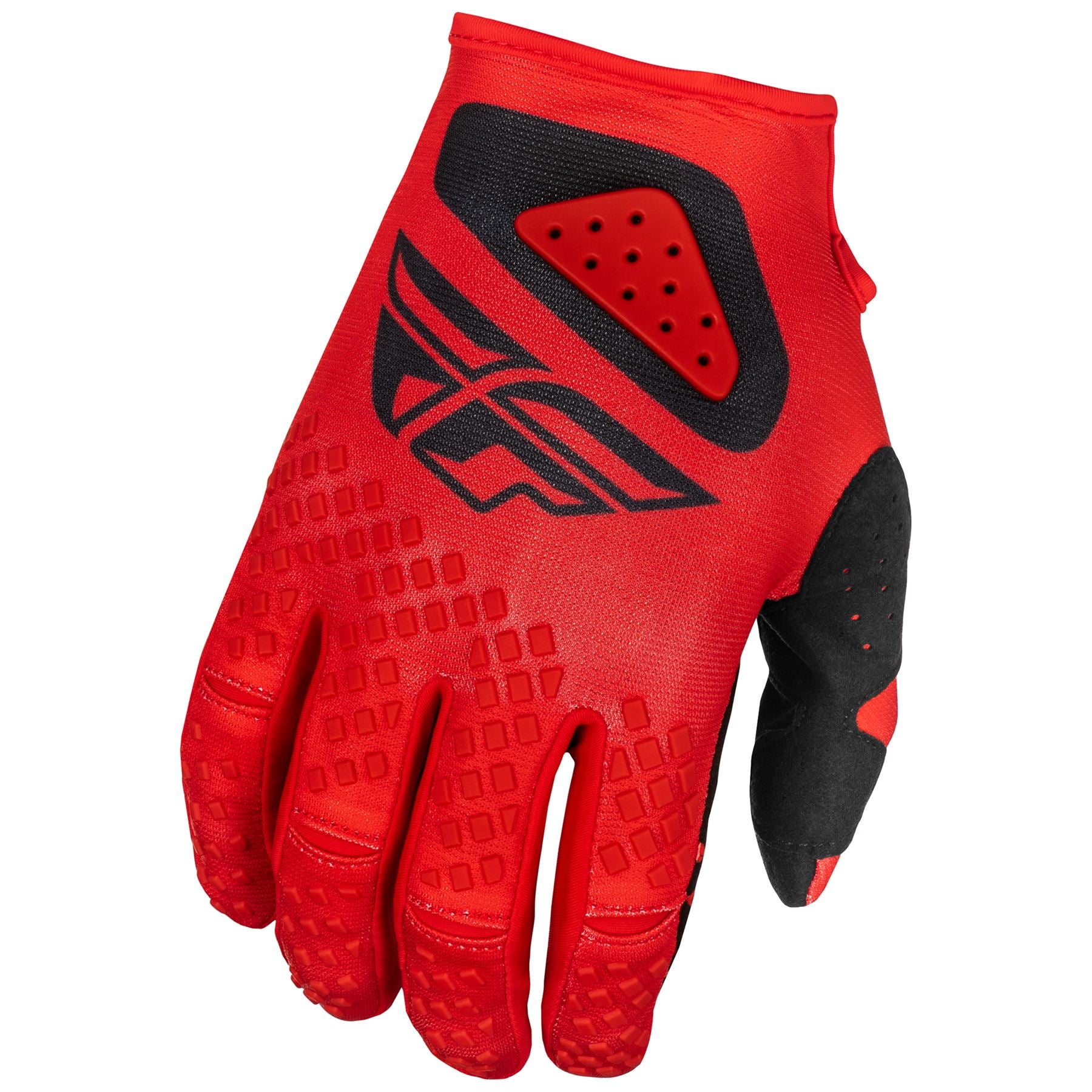Fly Racing 2025 Youth Kinetic Center Motocross Gloves Red Black